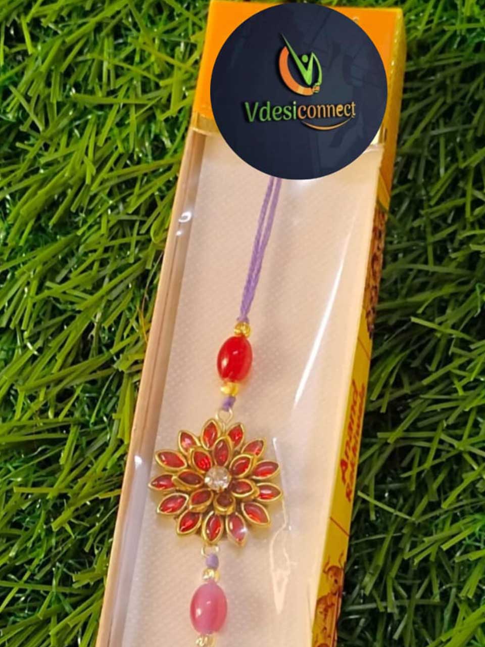 Purple thread Rakhi -Handcrafted