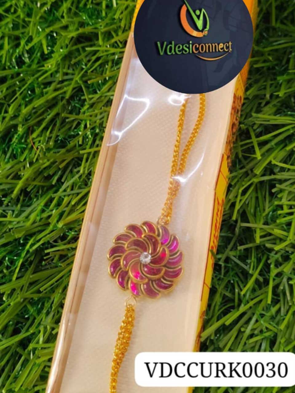 Chain with pendant Rakhi -Handcrafted