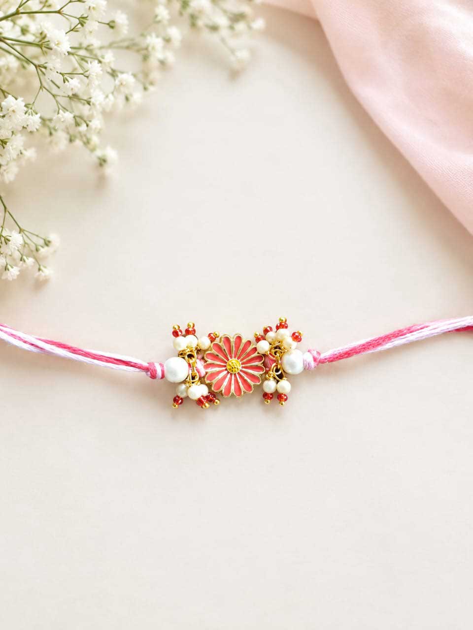 Pearl Studded Premium Rakhi